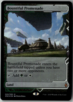 MTG Bountiful Promenade Foil 020/030 Zendikar Rising Expeditions ZNE 2020 NM - Image 1