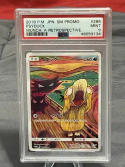 PSA 9 Mint Psyduck Munch A The Scream 286/SM-P Promo 2018 Pokemon Japanese JPN - Image 1