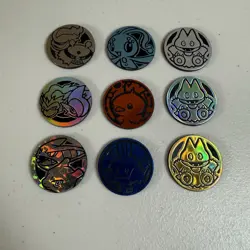 Pokemon Coin Lot Of 9 Vintage Munchlax Torchic Mudkip USED - Image 1