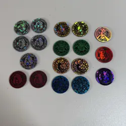 Pokemon Coin Lot Of 16 Vintage Japanese Gym Arcanine Raichu Alakazam Gloom USED - Image 1