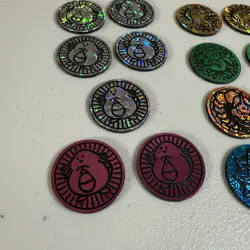 Pokemon Coin Lot Of 16 Vintage Japanese Gym Arcanine Raichu Alakazam Gloom USED - Image 2