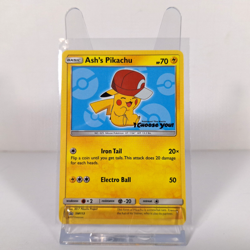 Pokemon TCG Ash's Pikachu SM113 Sun and Moon Black Star Promo LP - Image 1