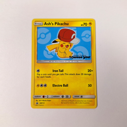 Pokemon TCG Ash's Pikachu SM113 Sun and Moon Black Star Promo LP - Image 3