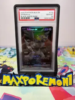 Zekrom ex 172/086 Sv: Black Bolt Holo PSA 10 Pokemon SIR - Image 1