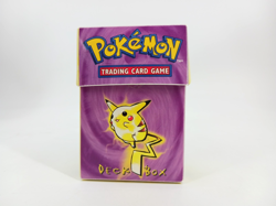 WOTC Pokemon Pikachu and Mewtwo Ultra Pro Deck Box 1999 Rare Empty Used - Image 1