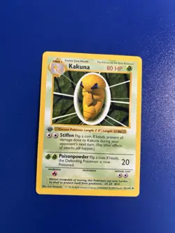 1999 Pokemon Game Base Set 1st Edition #33 KAKUNA Shadowless - Image 1