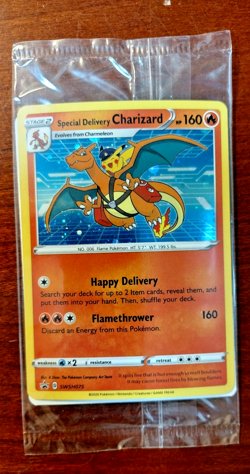 Pokemon TCG Special Delivery Charizard SWSH075 Sword & Shield Promo Holo SEALED - Image 1
