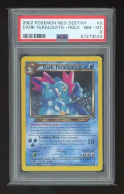 2002 POKEMON NEO DESTINY #5 DARK FERALIGATR-HOLO PSA 8 - Image 1