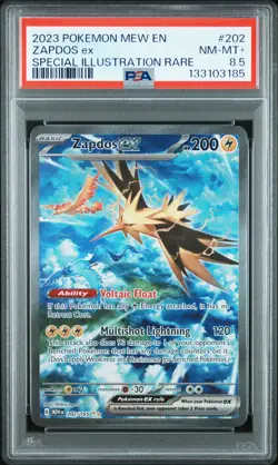 2023 POKEMON MEW EN-151 SPECIAL ILLUSTRATION RARE #202 ZAPDOS EX PSA 8.5 - Image 1