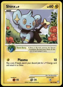 Shinx Common - DP Mysterious Treasures 98/123 2007 LP+ Pokemon - Image 1