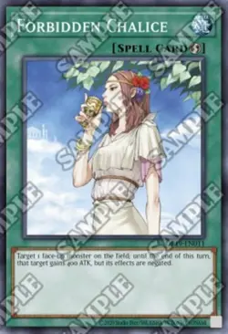 Damaged, English Yu Gi Oh Forbidden Chalice - OP19-EN011 - Super Rare - Unlimite - Image 1