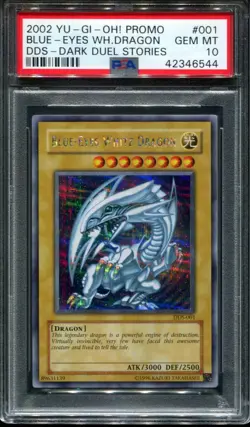 PSA 10 Gem Mint Blue-Eyes White Dragon DDS-001 Promo 2002 Yu-Gi-Oh! - Image 1