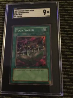 2002 YU-GI-OH TOON WORLD MAGIC RULER 1st EDITION SGC 9 MINT RARE HOLO MRL-076 - Image 1