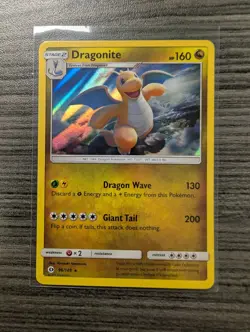 Pokemon TCG Sun & Moon Dragonite Holo Rare Card 96/149 - Image 1