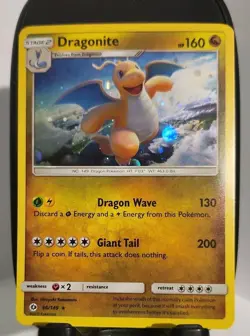 Dragonite 96/149 Cosmos Holo Sun and Moon Promo Pokemon Card NEAR MINT - Image 1