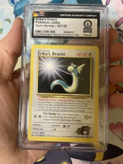 Pokemon Tcg Erika's Dratini 042/132 Gym Heroes-CGC World Record Breaks- 1 Of 1🔥 - Image 1