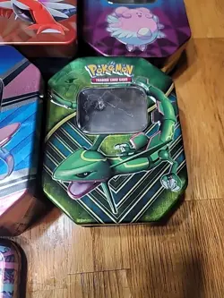 Pokemon Collector's Tins Lot of 7 Empty Sylveon Galar Rapidash Rayquaza Vaporeon - Image 4