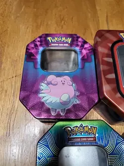 Pokemon Collector's Tins Lot of 7 Empty Sylveon Galar Rapidash Rayquaza Vaporeon - Image 5