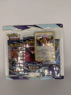 Pokemon TCG Sword & Shield Chilling Reign Eevee Promo 3 Pack Factory Sealed - Image 1