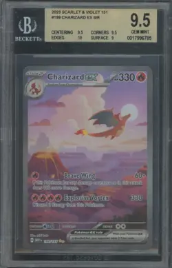 Pokemon TCG Charizard ex 199/165 Scarlet Violet Special Illustration BGS 9.5 - Image 1