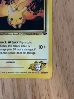 Pokemon TCG Lt. Surge's Pikachu Gym Challenge 84/132 40 HP Common English - Image 4