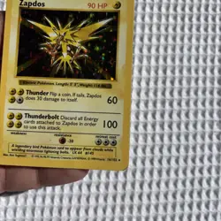 Pokemon TCG Zapdos Base Set Holo Shadowless Rare Card 16/102 DMG Condition - Image 5