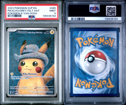 2023 Pokemon Pikachu Van Gogh Grey Felt Hat Promo SVP EN #085 PSA 9 MINT - Image 2