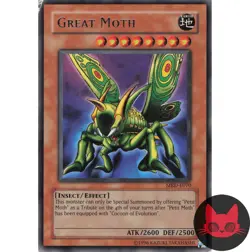 Yugioh Great Moth MRD-E070 Rare MP - Image 1