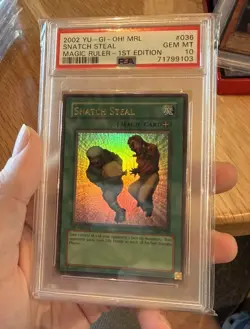 Yu-Gi-Oh! Snatch Steal MRL-036 1st Edition PSA 10 Gem Mint Ultra Rare - Image 1
