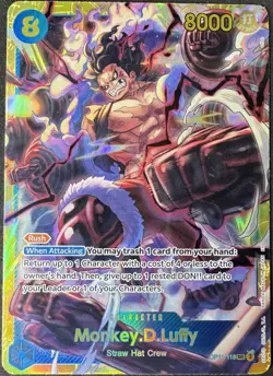 One Piece Monkey.D.Luffy OP11-118 SEC - Foil Secret Rare - Image 1