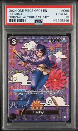 2024 One Piece Op08-Two Legends Tashigi Special Alternate Art PSA 10 #006 - Image 1