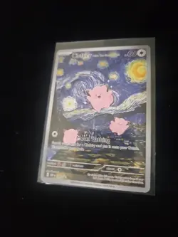 Pokemon Clefairy Starry Night Van Gogh Beautiful Moon ACG Star Trading Card - NM - Image 1