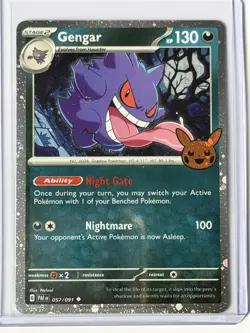 Gengar 057/091 Cosmos Holo Trick or Trade Promo Pokemon Card NM - Image 1