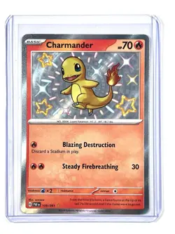 2024 Charmander 109/091 Paldean Fates Shiny Rare Holo Pokemon TCG Card (read) - Image 3