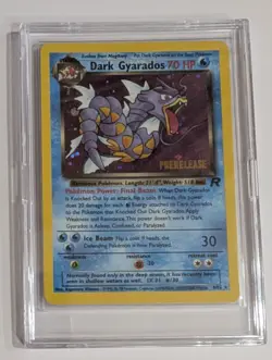 Vintage Dark Gyarados Holo Team Rocket 8/82 Prerelease Pokemon Card 2000 - Image 1