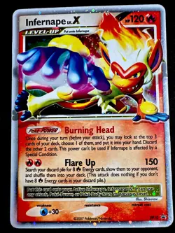 Infernape Lv. X 121/130 LP Diamond and Pearl Pokemon TCG Card Lightly Played - Image 1