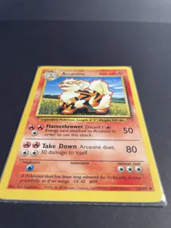 Pokemon Base Set WOTC Uncommon Arcanine Card 23/102 Near Mint/Mint Condition - Image 2