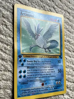 Articuno 17/62 1st Edition LP Pokemon Card TCG Fossil SLIGHTLY damaged - Image 2