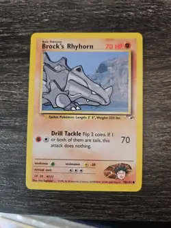 BROCK’S RHYHORN - Gym Heroes Set - 70/132 - Common - Pokemon Card - Image 1