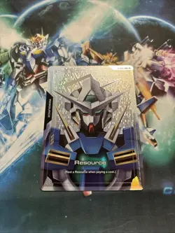 Bandai Gundam Card Game Gundam Exia R-026 Foil Resource Card C+ TCG Holo - Image 1