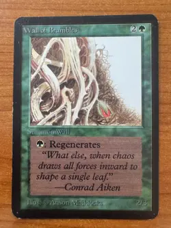 Magic MTG Wall of Brambles Alpha LP! - Image 1