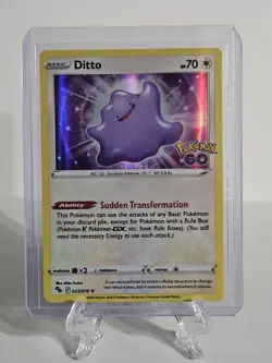Pokemon TCG Ditto Card 053/078 2022 Pokemon Go Rare Holo NM Condition - Image 1