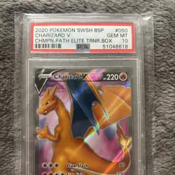 2020 Pokemon SWSH BSP Charizard V #50 Champions Path ETB Promo PSA 10 Gem Mint - Image 3