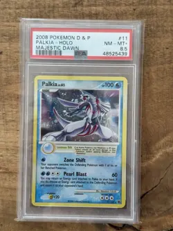 PSA 8.5- 2008 POKEMON DIAMOND & PEARL MAJESTIC DAWN #11 PALKIA-HOLO - Image 1