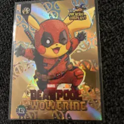 Deadpool & Wolverine #E42 Gold Holo Pikachu Cosplay Pokemon - Image 2