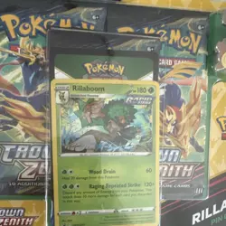 Pokemon Crown Zenith 3 Packs - Rillaboom, Cinderace, Inteleon English - Image 3
