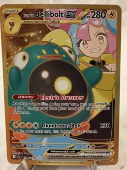 Pokemon TCG Ionos Bellibolt ex 188/159 Journey Together Gold Hyper Rare M/NM - Image 1