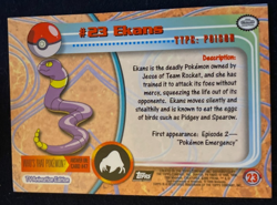 Pokemon Topps Ekans #23 Black Logo Non Holo Condition TV Animation LP - Image 2