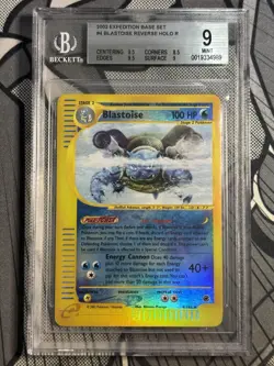 Pokemon Blastoise Expedition Reverse Holo Rare #4 /165 BGS 9 Mint - Image 1