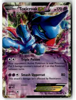 Toxicroak EX ⭐ 41/106 Holo Rare EX Flashfire 2014 Pokemon NM/LP - Image 1
